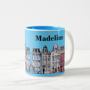 Caneca De Café Em Dois Tons Cidade