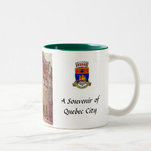 Caneca De Café Em Dois Tons Cidade de Quebec, Souvenir Mug
