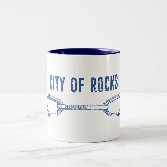 Caneca De Café Em Dois Tons Cidade De Rochas Idaho Rock Escalando Rápido (Centro)