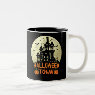 Caneca De Café Em Dois Tons Cidade do Halloween