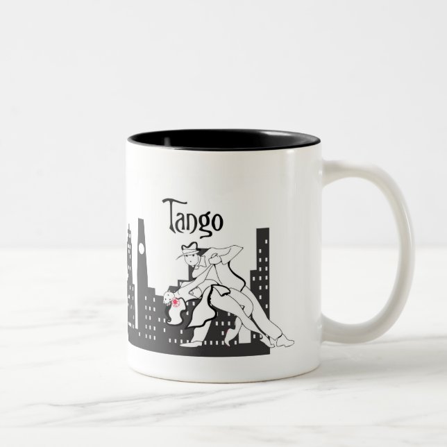 Caneca De Café Em Dois Tons Cidade do tango (Direita)