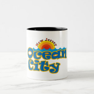 Caneca De Café Em Dois Tons Cidade NJ do oceano