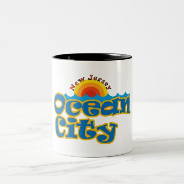 Caneca De Café Em Dois Tons Cidade NJ do oceano (Centro)