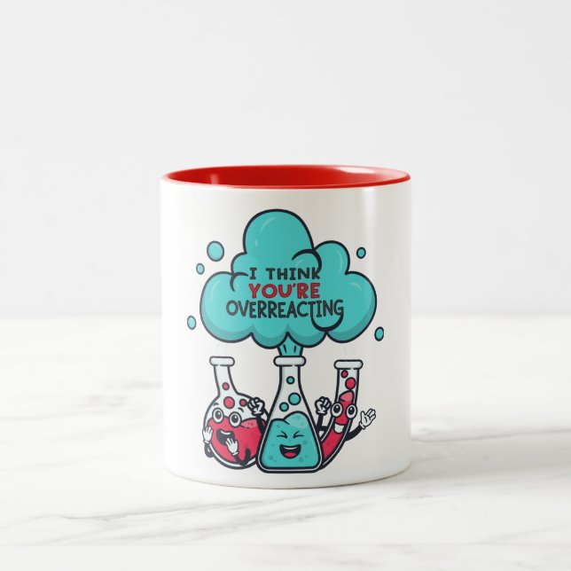 Caneca De Café Em Dois Tons Ciência, acho que está exagerando. (Centro)