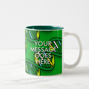 Caneca De Café Em Dois Tons Ciência de DNA Personalizada