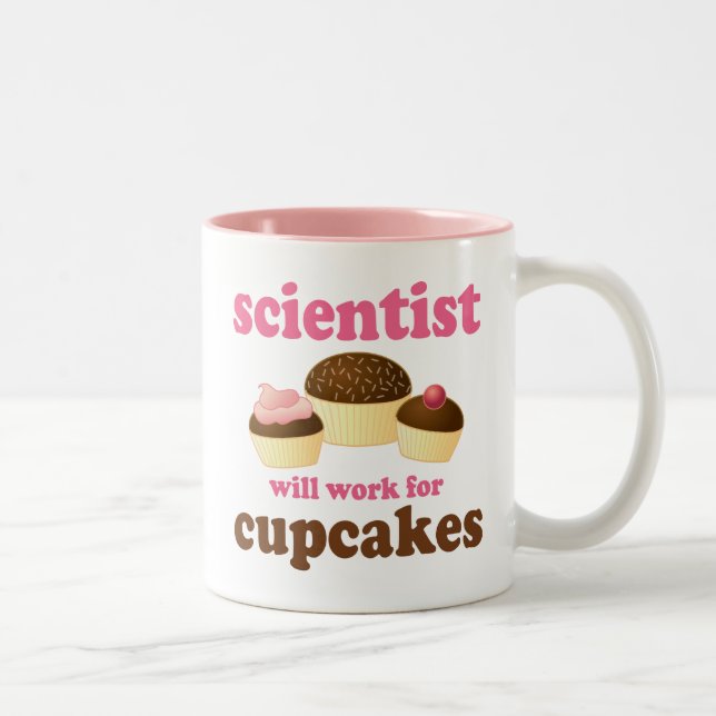 Caneca De Café Em Dois Tons Cientista engraçado (Direita)