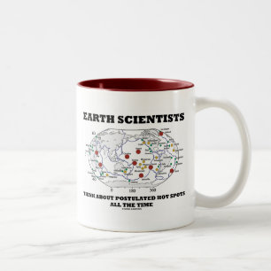 Caneca De Café Em Dois Tons Cientistas Da Terra Pensam Em Pontos Quentes Postu