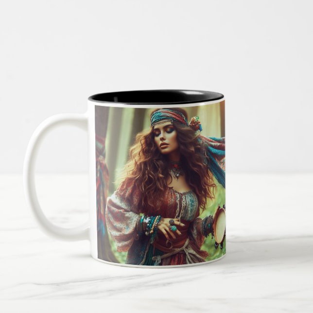 CANECA DE CAFÉ EM DOIS TONS CIGANA DANÇANTE (Esquerda)