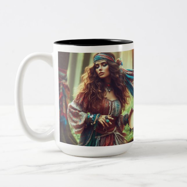 CANECA DE CAFÉ EM DOIS TONS CIGANA DANÇANTE (Esquerda)