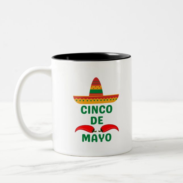 Caneca De Café Em Dois Tons Cinco De Mayo (Esquerda)