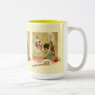 Caneca De Café Em Dois Tons Cinderella e sua mãe feericamente do deus