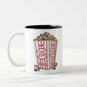 Caneca De Café Em Dois Tons cinema pipoca