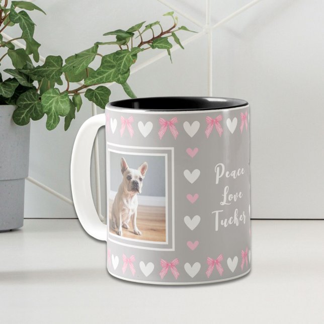 Caneca De Café Em Dois Tons Cinza 2 de anéis (Criador carregado)
