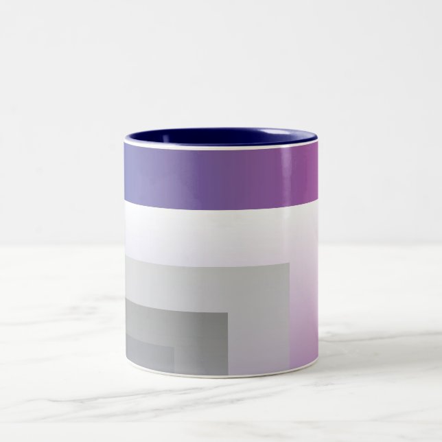 Caneca De Café Em Dois Tons Cinza azul da Fuchsia (Centro)