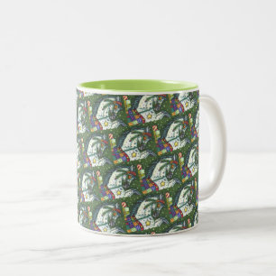 Caneca De Café Em Dois Tons Cinza DE UM CAVALO ABERTO, COLORIDO