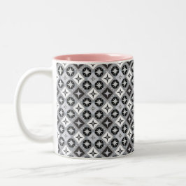 Caneca De Café Em Dois Tons Cinzas e designs brancas