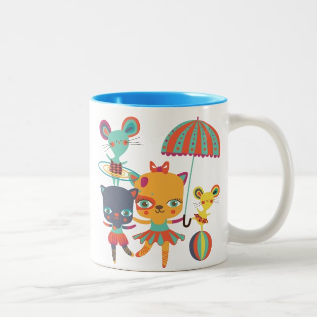 Caneca De Café Em Dois Tons Circo Cuties (Direita)