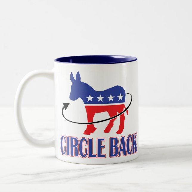 Caneca De Café Em Dois Tons Círculo - Traseira (Esquerda)