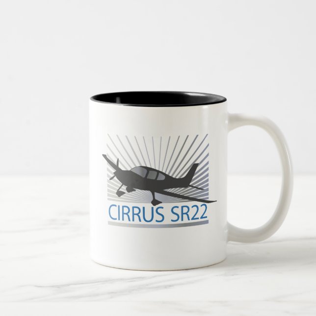 Caneca De Café Em Dois Tons Cirrus SR22 (Direita)
