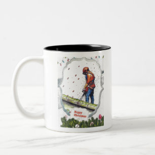 Caneca De Café Em Dois Tons Cirurgião arborista de serra-guinada Presente no N