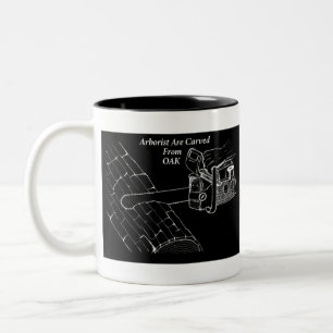 Caneca De Café Em Dois Tons Cirurgião Árvore Arborista Chainsaw