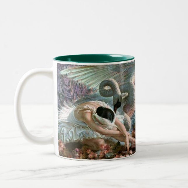 Caneca De Café Em Dois Tons Cisne do balé (Esquerda)