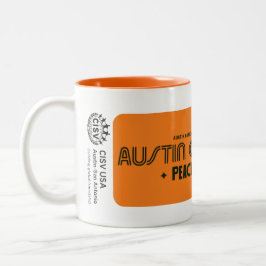 Caneca De Café Em Dois Tons CISV Austin "Austin CISV Limits"