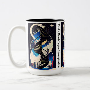 Caneca De Café Em Dois Tons Citação além da imaginação