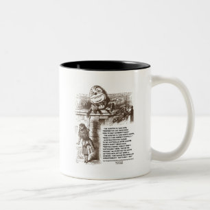Caneca De Café Em Dois Tons Citação da Conversação de Alice Humpty Dumpty Wond
