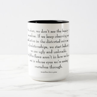 Caneca De Café Em Dois Tons citação de amor próprio