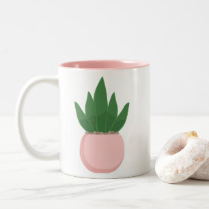 Caneca De Café Em Dois Tons Citação de Cactus Fofo