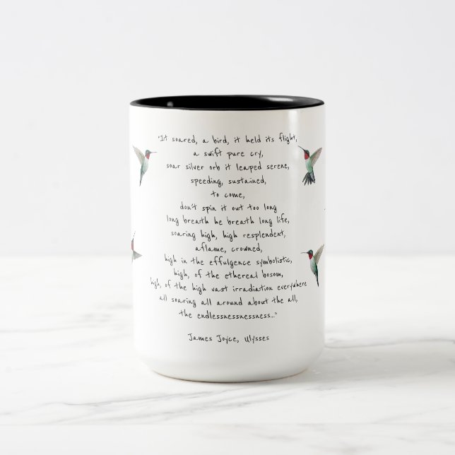Caneca De Café Em Dois Tons Citação de James Joyce (Centro)
