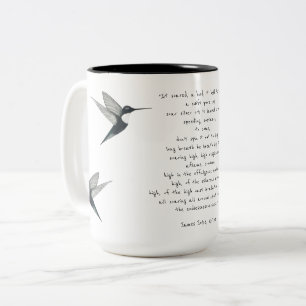 Caneca De Café Em Dois Tons Citação de James Joyce