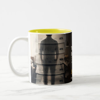 Caneca De Café Em Dois Tons Citação de Livro Eu Não Estive Lá