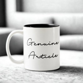 Caneca De Café Em Dois Tons Citação do Artigo Genuíno