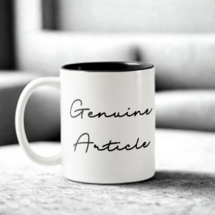 Caneca De Café Em Dois Tons Citação do Artigo Genuíno