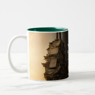 Caneca De Café Em Dois Tons Citação do Livro Revela Caráter