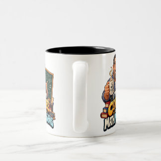 Caneca De Café Em Dois Tons Citação engraçada de café para professor de matemá