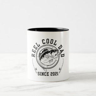 Caneca De Café Em Dois Tons Citação Engraçada de Pesca Carinha Legal de Pai De