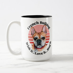 Caneca De Café Em Dois Tons citação engraçada do Buldogue francês