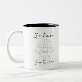 Caneca De Café Em Dois Tons Citação Inspiradora de Professor, Grandes Professo