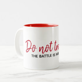 Caneca De Café Em Dois Tons Citação Inspirativa em Branco