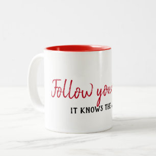 Caneca De Café Em Dois Tons Citação Inspirativa em Branco