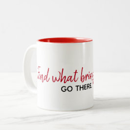 Caneca De Café Em Dois Tons Citação Inspirativa em Branco