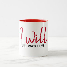 Caneca De Café Em Dois Tons Citação Inspirativa em Branco