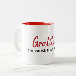 Caneca De Café Em Dois Tons Citação Inspirativa em Branco
