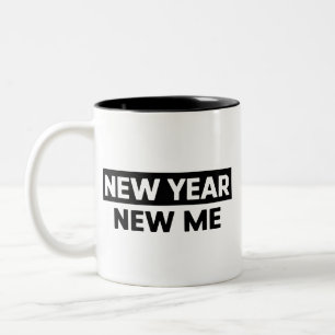 Caneca De Café Em Dois Tons Citação Motivacional Inspiradora Ano Novo Eu Novo