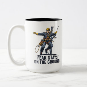 Caneca De Café Em Dois Tons Citação Motivacional para Trabalhador de Serviços