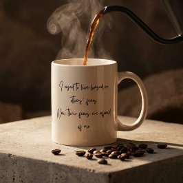 Caneca De Café Em Dois Tons Citação Personalizada de Empoderamento e Confiança