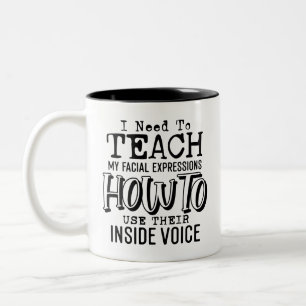 Caneca De Café Em Dois Tons Citação Sarcástica Engraçada